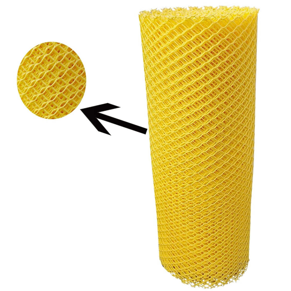 Tree Guard Net, Garden Fencing Net Virgin Plastic Yellow Color with 1 Cutter and 50 PVC Tag